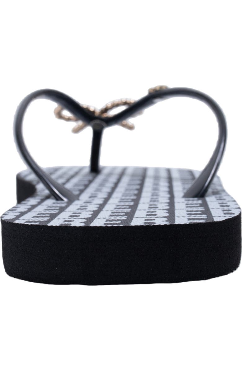 bebe Charm Flip Flop, Alternate, color, Black