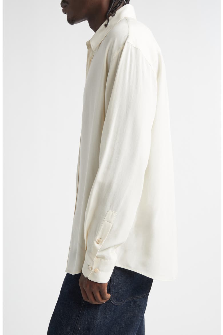 Relaxed Fit Button-Up Shirt, Alternate, color, LIGHT CREAM