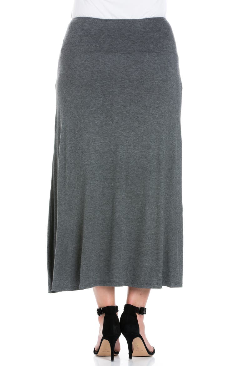 Elastic Waist Maxi Skirt, Alternate, color, Smoke