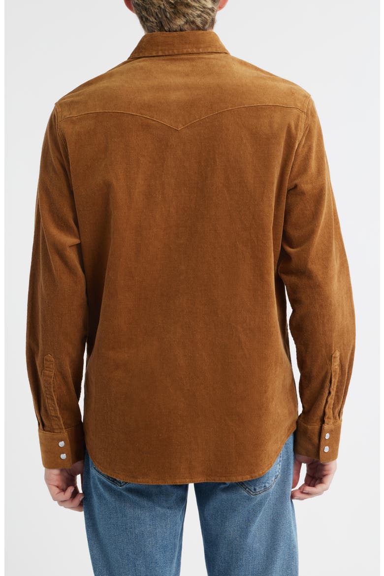 Cotton Corduroy Western Shirt, Alternate, color, TOBACCO
