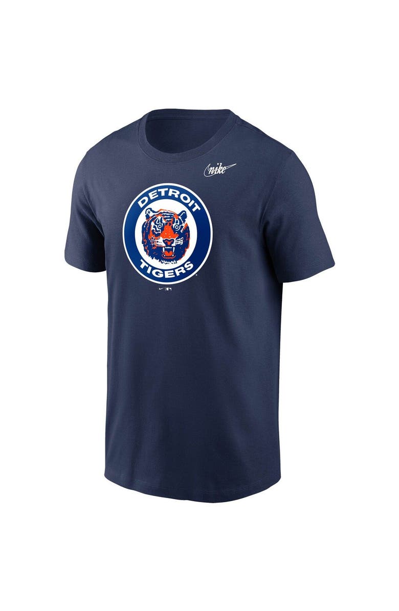 Nike Men's Nike Navy Detroit Tigers Cooperstown Collection Logo T-Shirt, Alternate, color, 