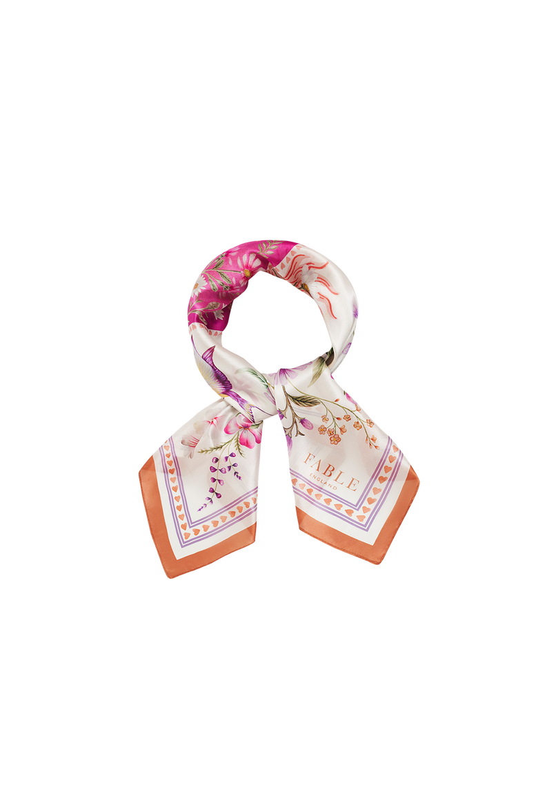Penelope Medium Square Scarf, Alternate, color, Ivory & Purple