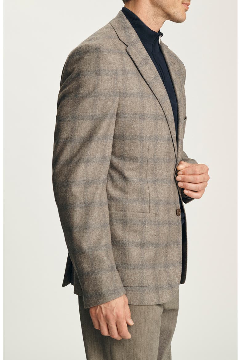 Matteo Checked Wool Blend Sport Coat, Alternate, color, LIGHT BROWN