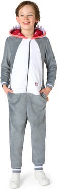 OppoSuits Kids' Shark One Piece Hooded Jumpsuit