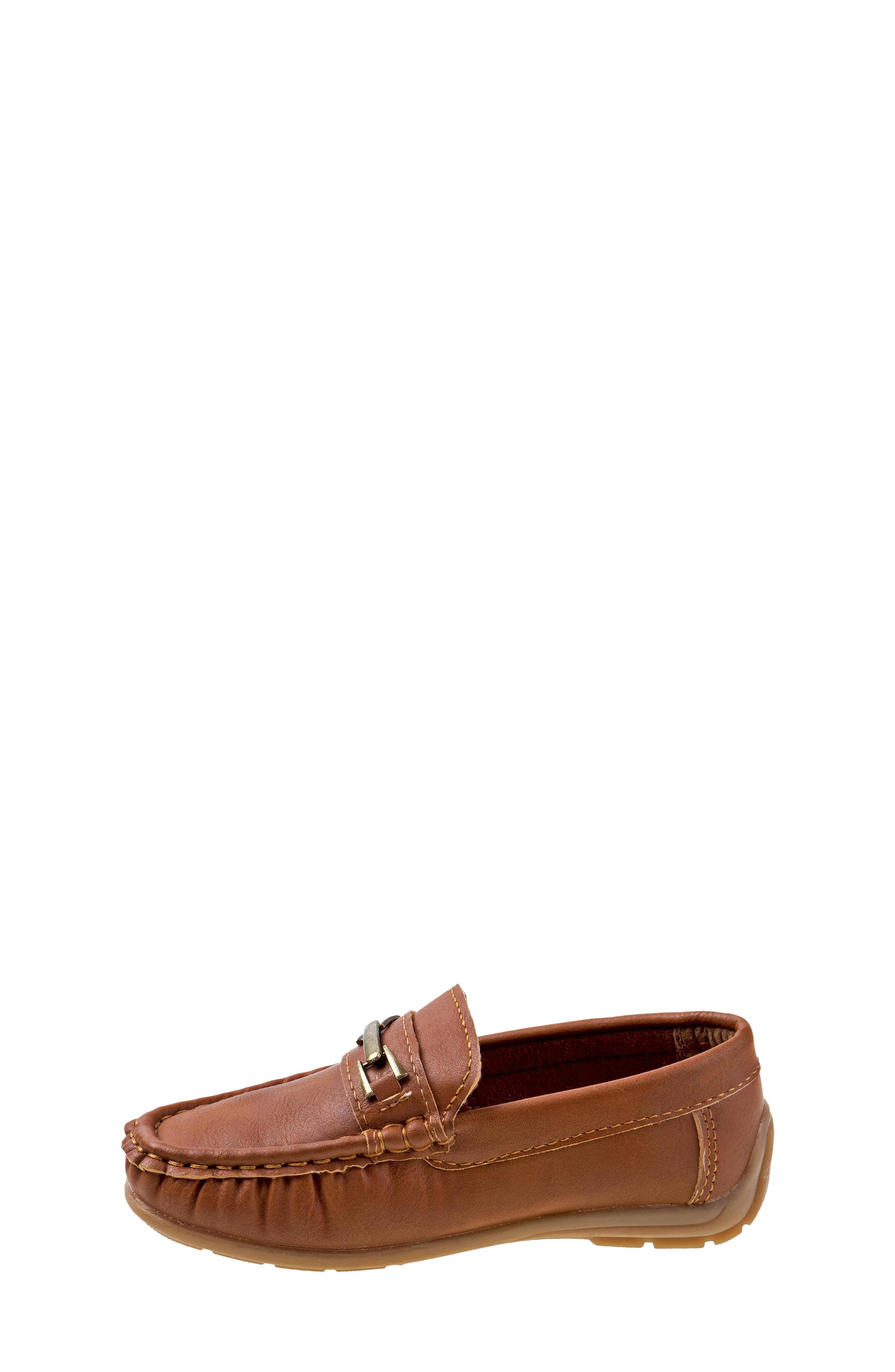 Kids' Faux Leather Loafer, Alternate, color, COGNAC