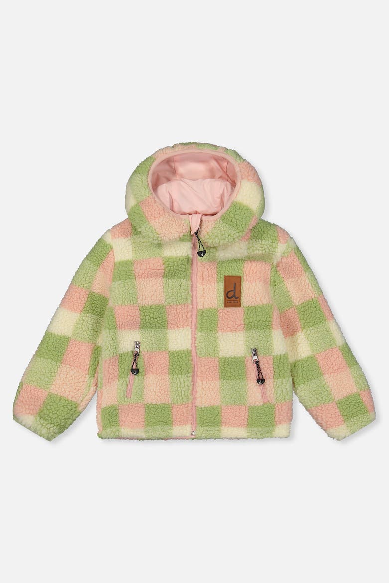 Reversible Fleece Mid-Season Hooded Jacket, Alternate, color, Pale Dusty Pink