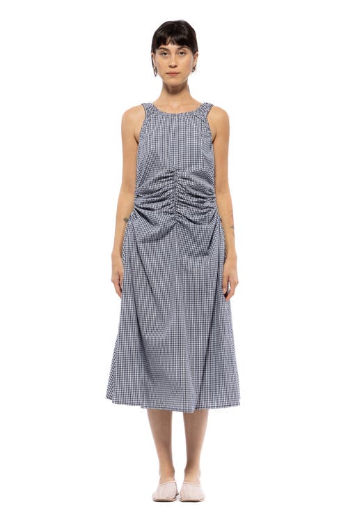 Toit Volant Eve Luca Dress in Navy & White Gingham  product