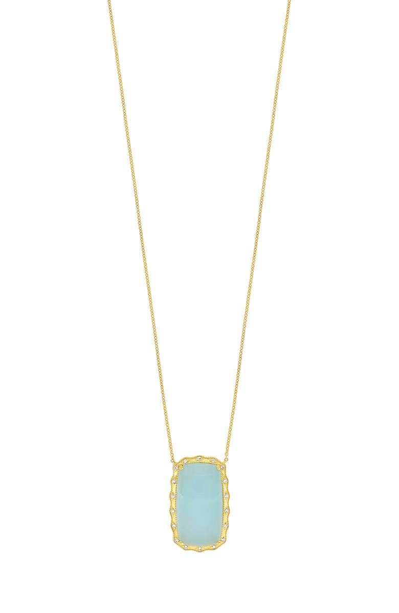 Bony Levy Milky Aquamarine & Diamond Pendant Necklace, Main, color, 