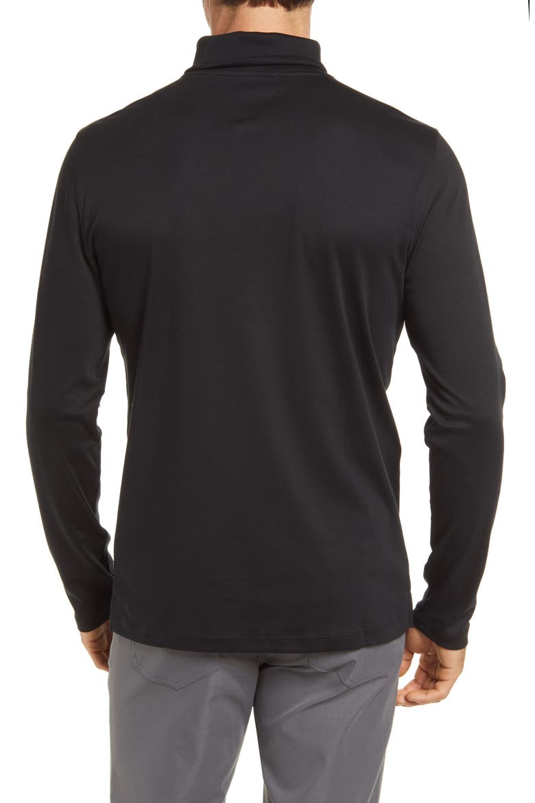 Georgia Cotton Turtleneck, Alternate, color, BLACK