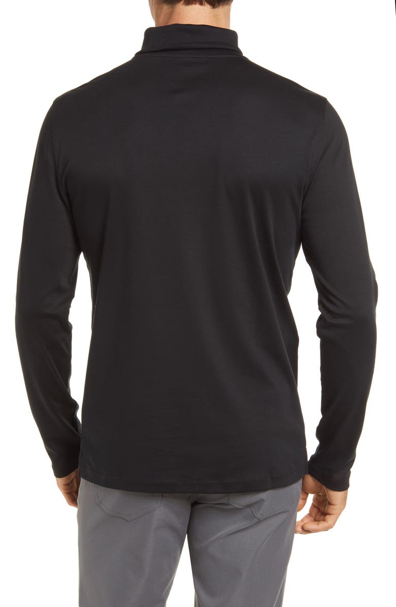 Robert Barakett Georgia Cotton Turtleneck, Alternate, color, Black