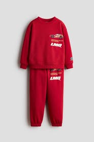 H&M 2-piece Printed Sweatshirt And Joggers Set