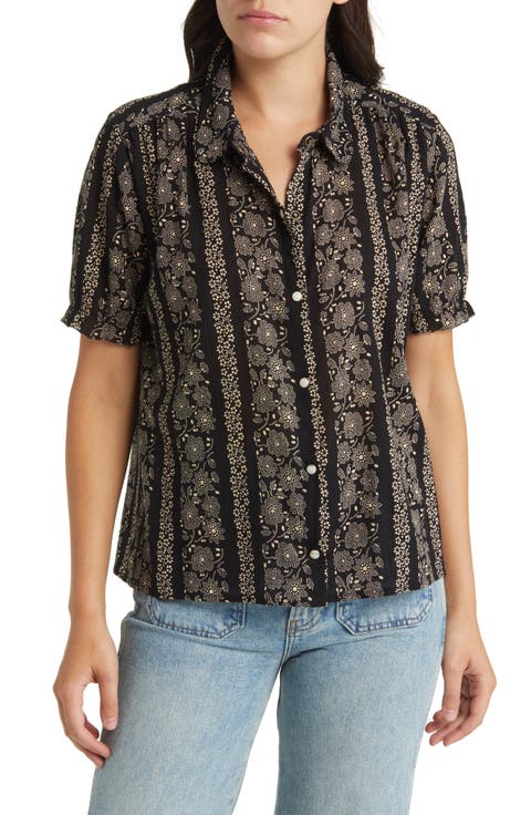 The Kerchief Short Sleeve Cotton Button-Up Shirt