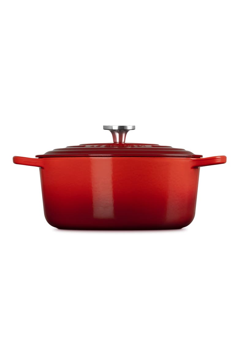 Enameled Cast Iron Dutch Oven, Alternate, color, CERISE