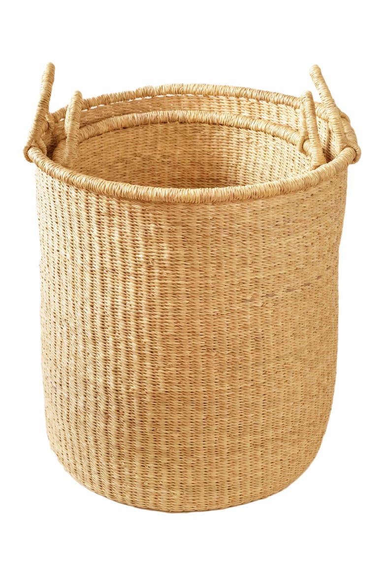 Bolga Hamper Baskets Set of 2, Main, color, Natural