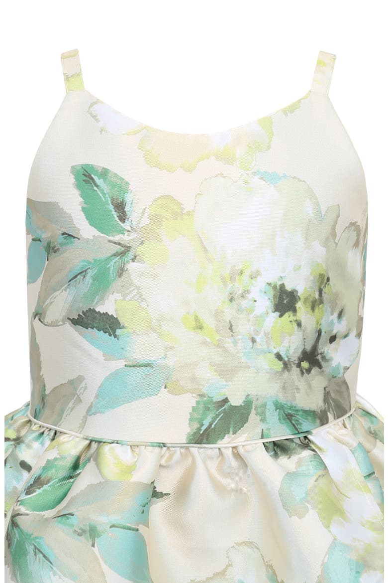 Kids' Floral Mikado Party Dress, Alternate, color, IVORY/MULTI