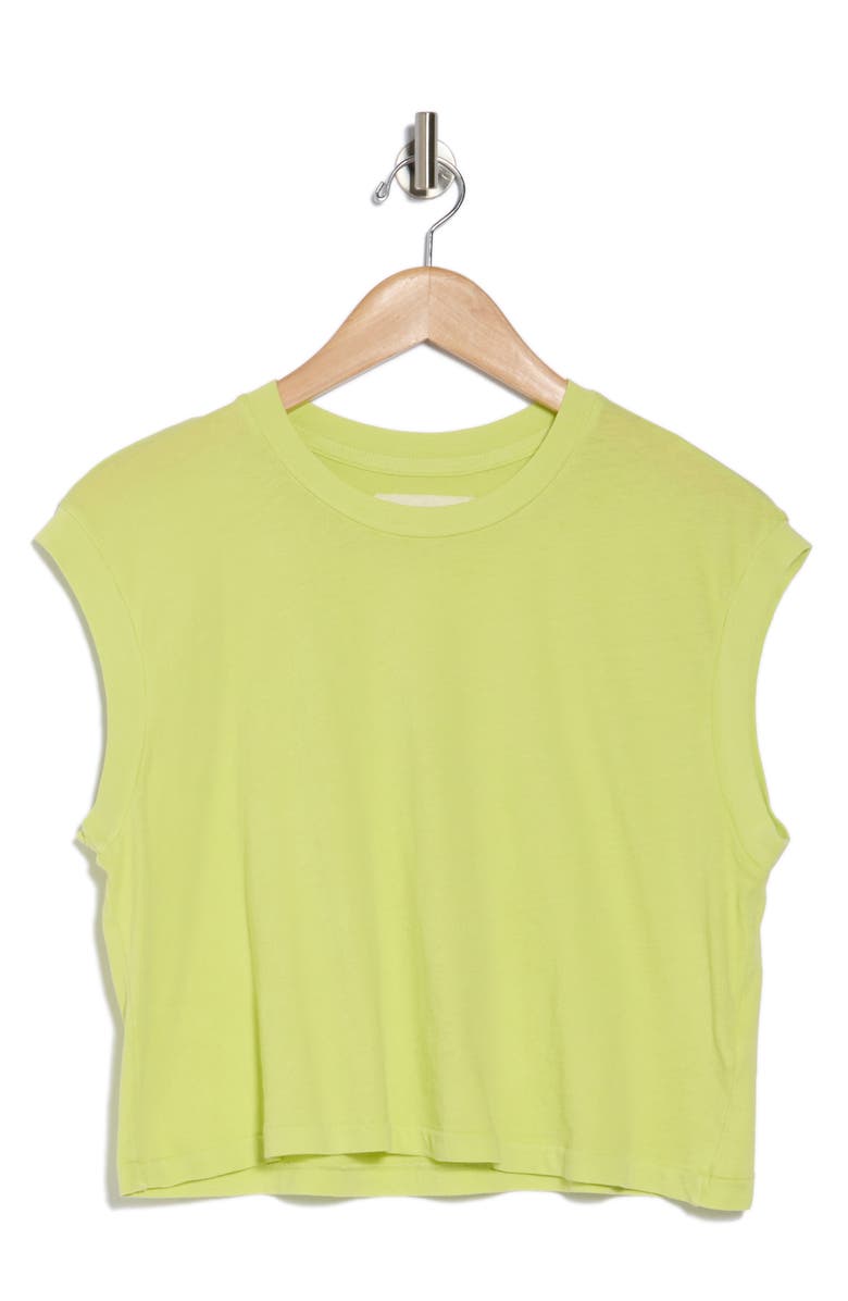 THE GREAT. The Square Top, Alternate, color, Lime Zest