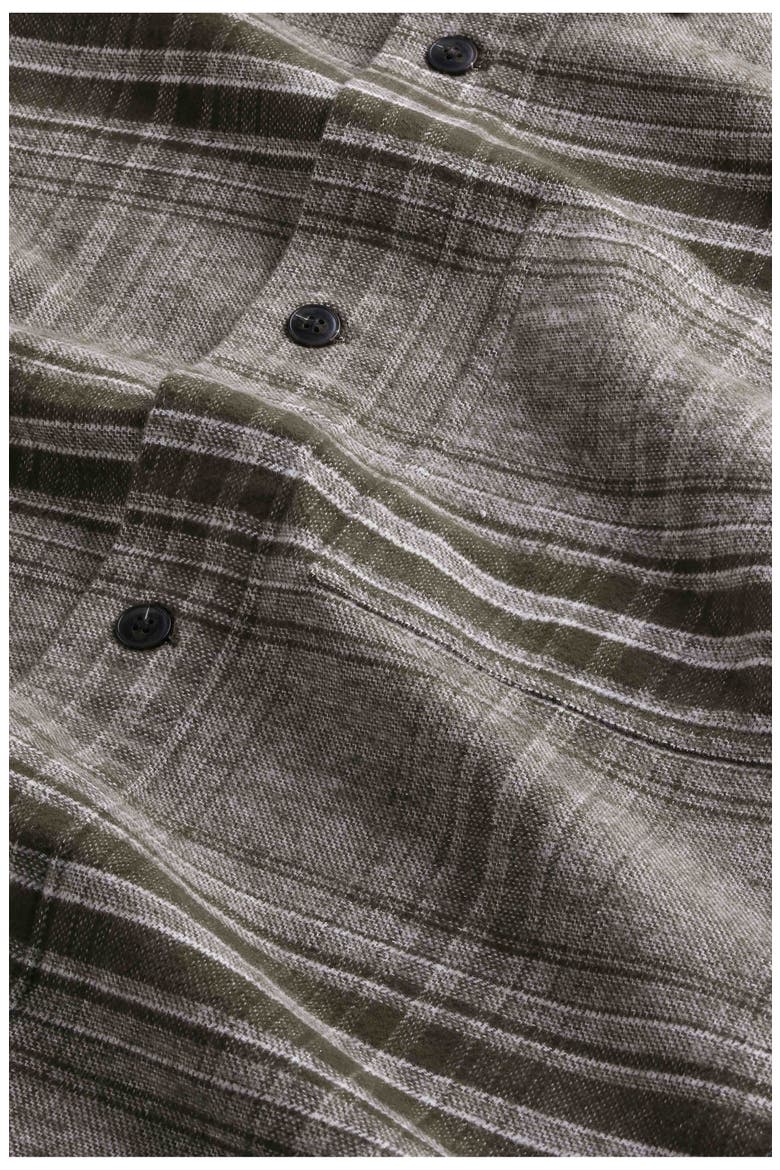 Adwin 5292 Plaid Organic Cotton Flannel Button-Up Shirt, Alternate, color, CREME CHECK