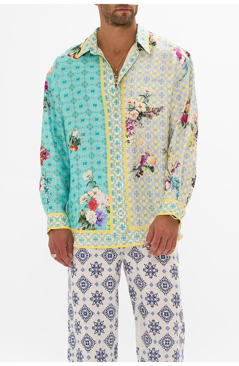 Hotel Franks By Camilla Long Sleeve Oversized Shirt Gardens Of Queluz, Alternate, color, 