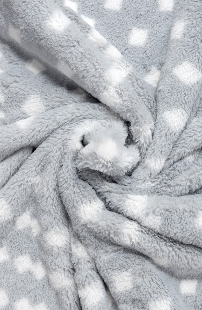 Little Giraffe String of Pearls Luxe Baby Blanket, Alternate, color, Silver