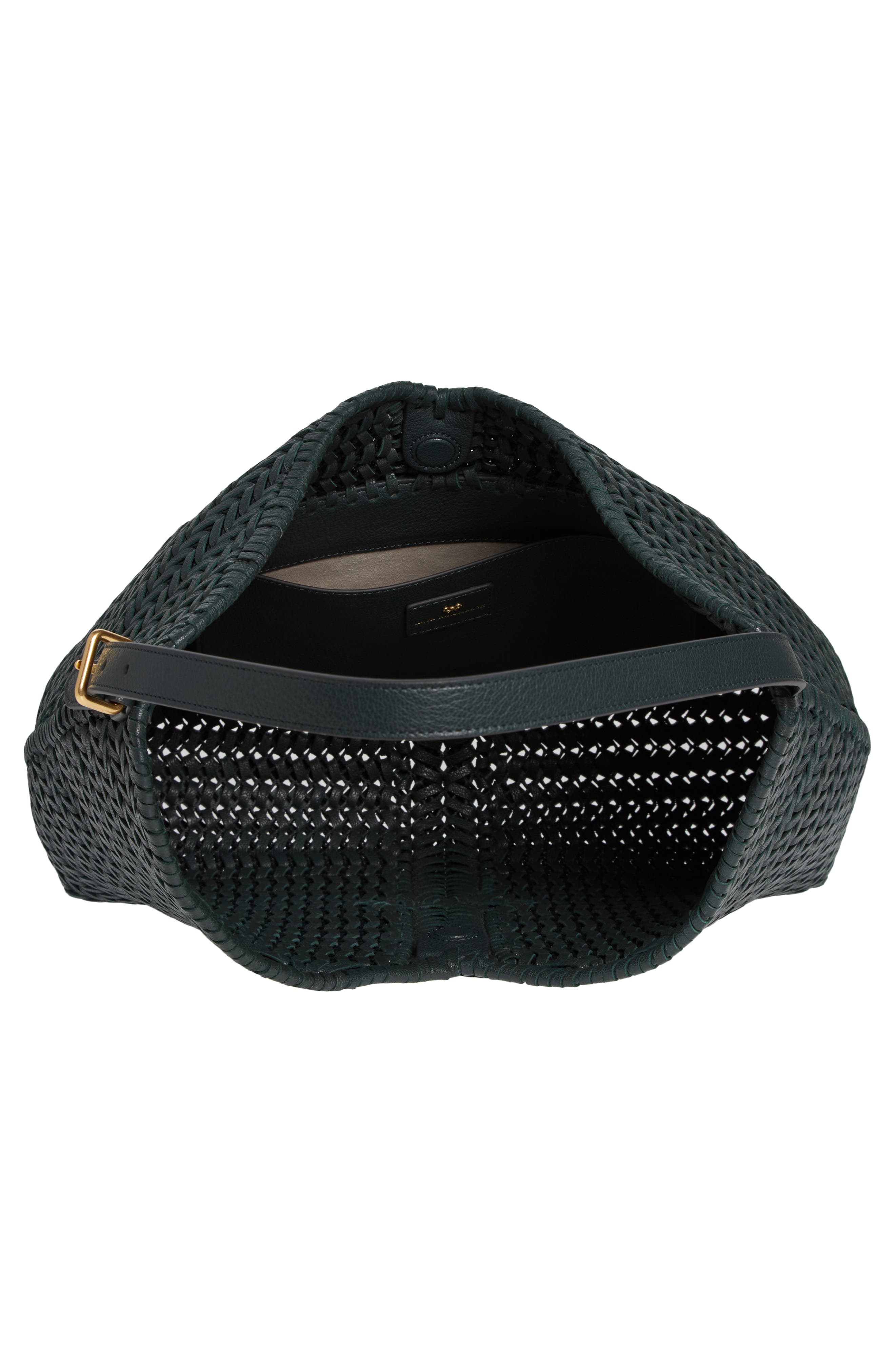 Anya Hindmarch Neeson Tassel Woven Leather Hobo Bag, Alternate, color, 