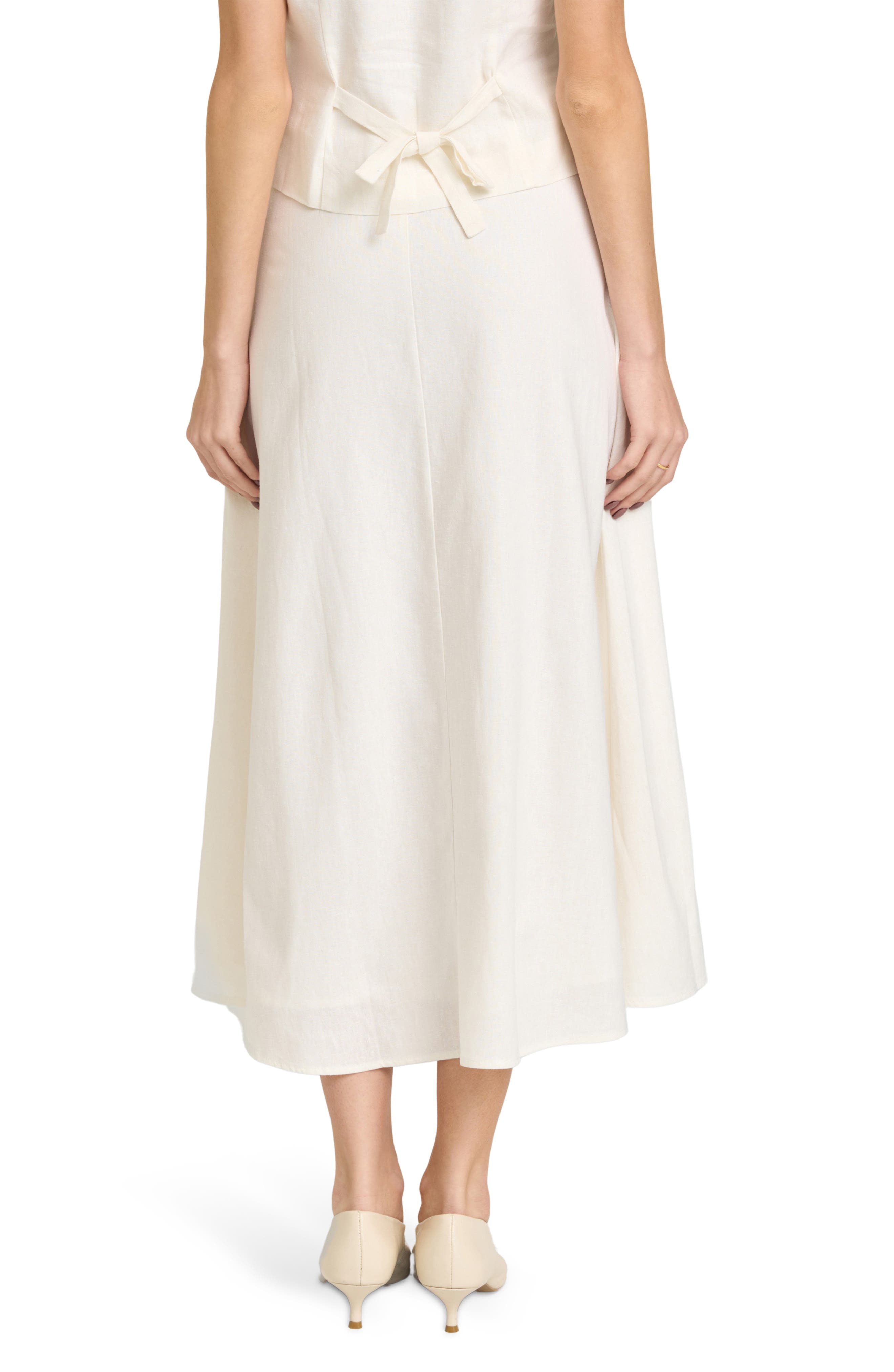 Blair Linen Blend Midi Skirt - image 4