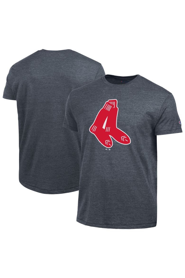 Men's Champion  Navy Boston Red Sox Cooperstown Logo Tri-Blend T-Shirt, Main, color, Navy