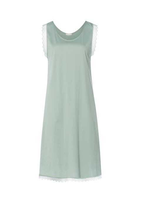 Inaya Scalloped Lace Cotton Tank Nightgown