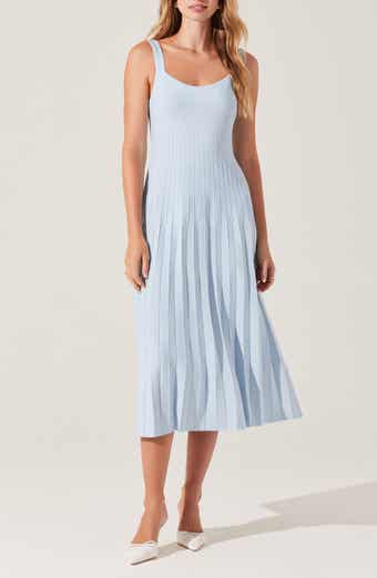 ASTR the Label Aylin Pleated Sweater Midi Dress