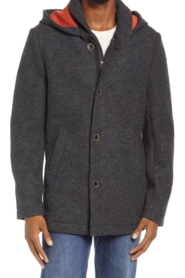 Balboa City Hooded Peacoat, Alternate, color, GREY