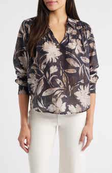 Tommy Bahama Bloom Beauty Split Neck Top