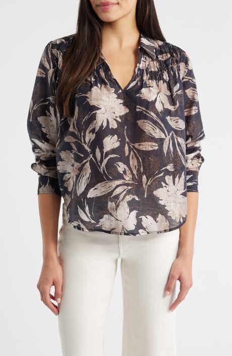 Tommy Bahama Bloom Beauty Split Neck Top