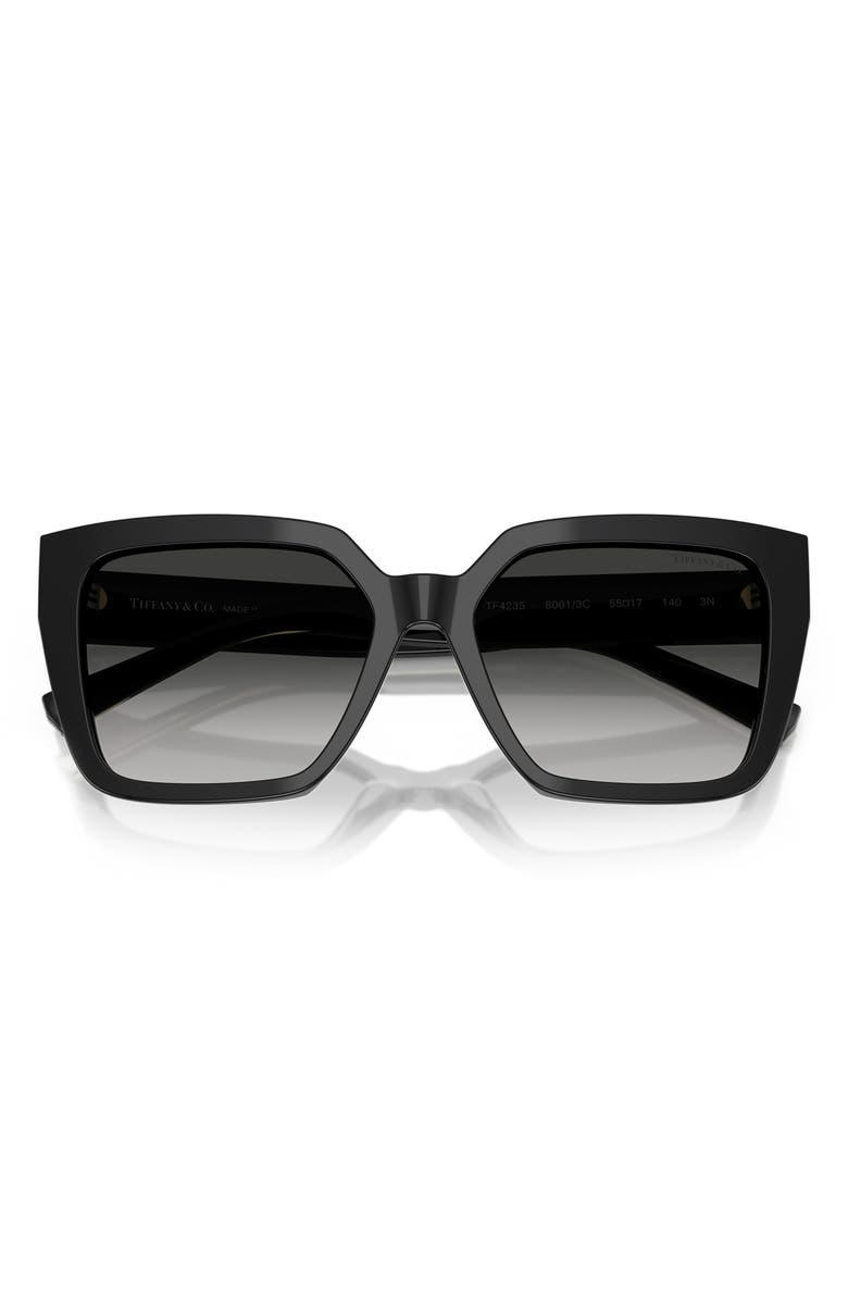 Tiffany & Co. 55mm Gradient Square Sunglasses, Alternate, color, Black / Grey Gradient