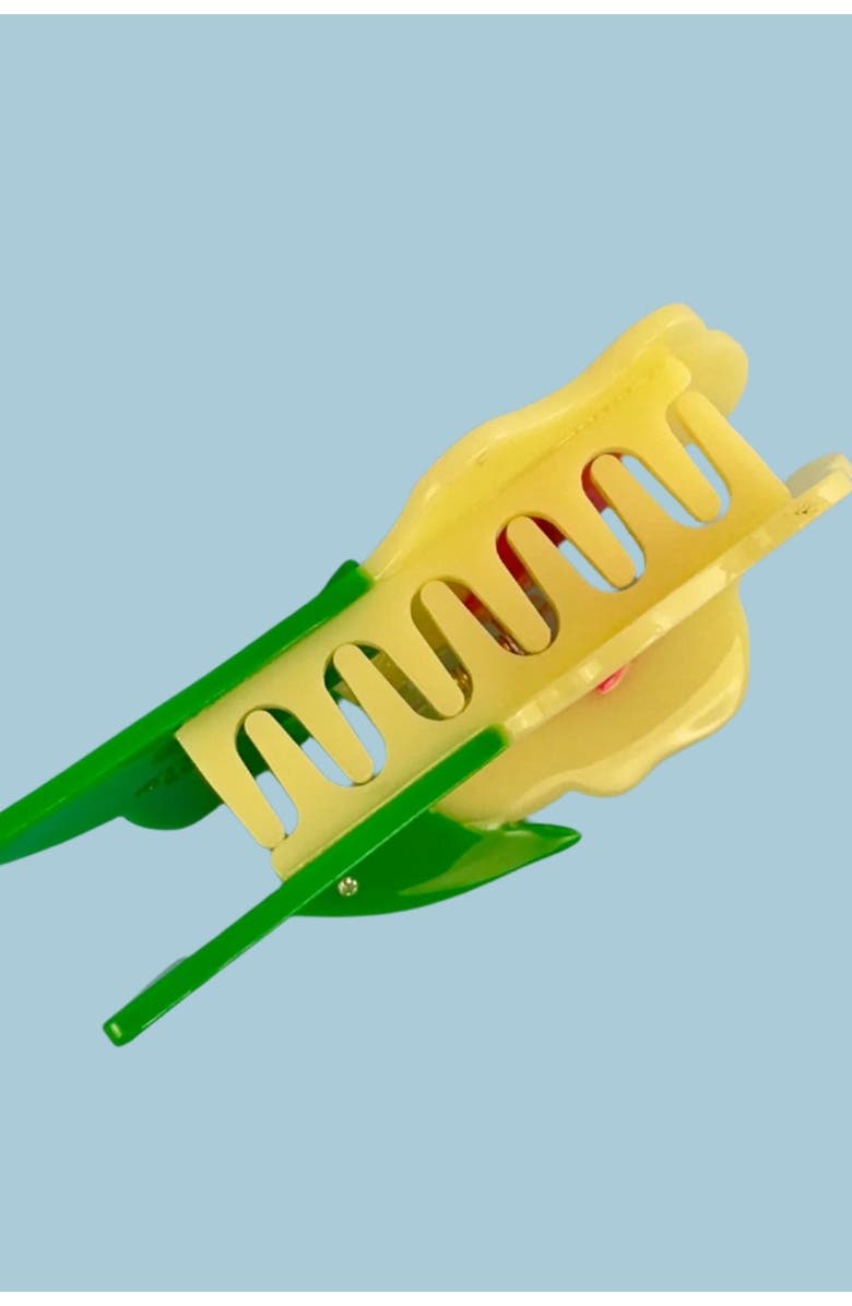 Centinelle Neon Yellow Flower Hair Claw, Alternate, color, Yellow