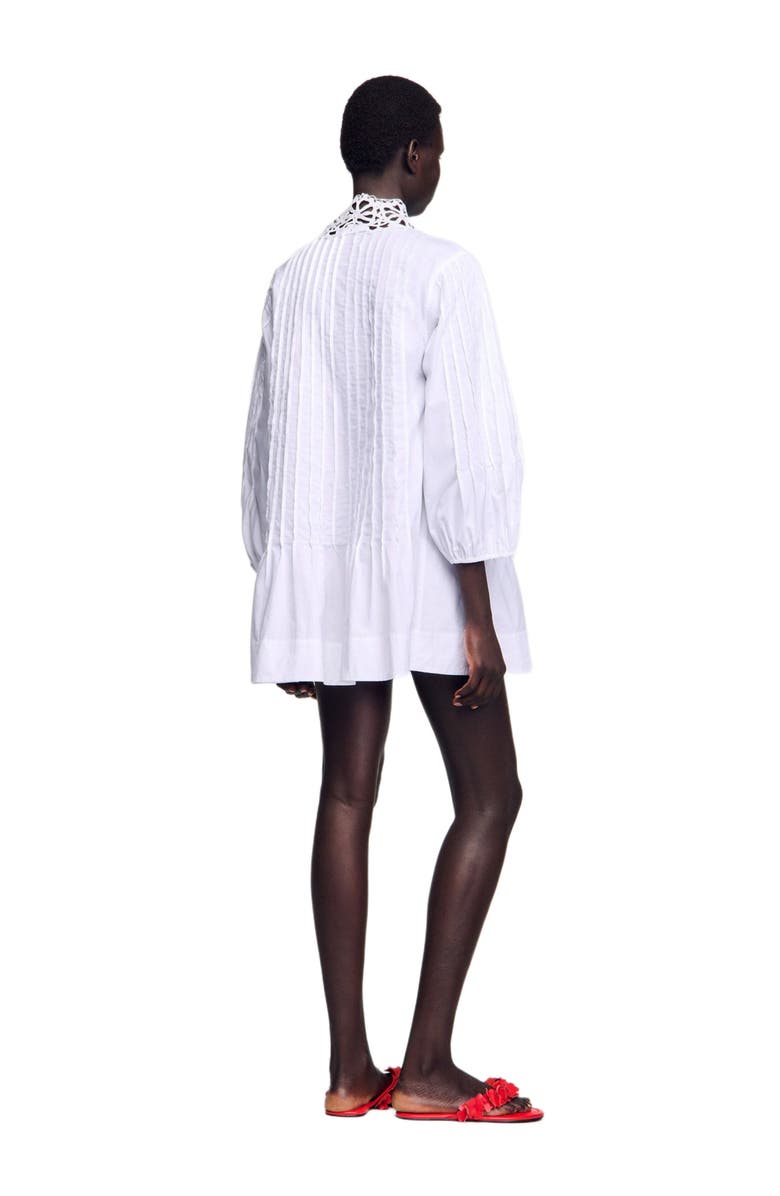 SANDRO Mini dress with lace detail, Alternate, color, 