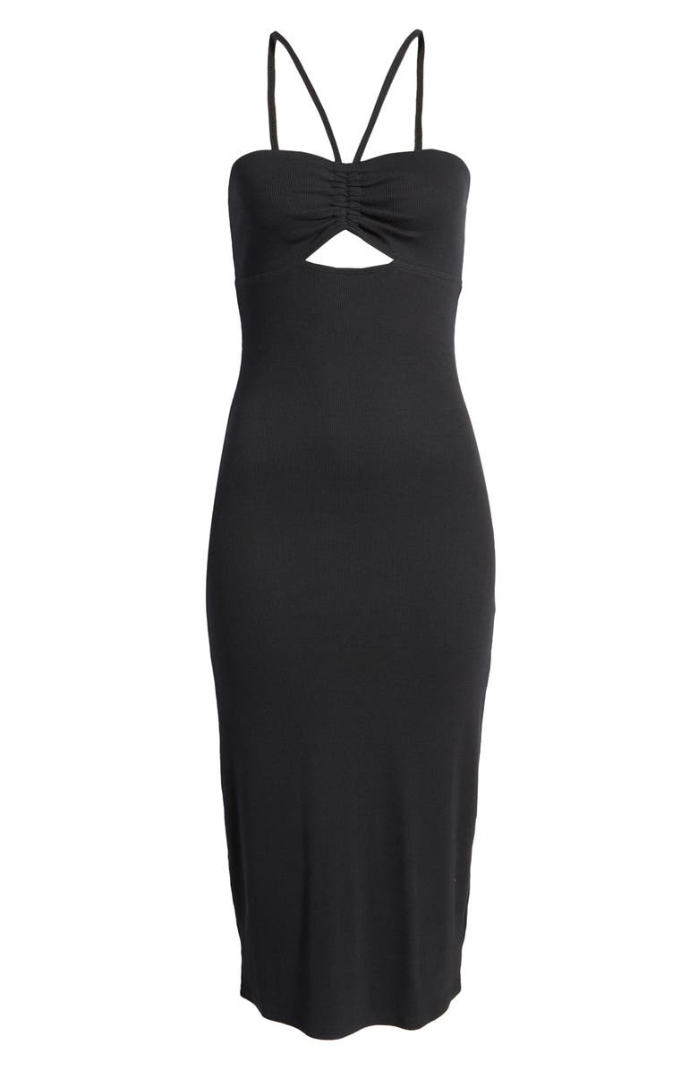 Open Edit Strap Detail Midi Dress, Alternate, color, 