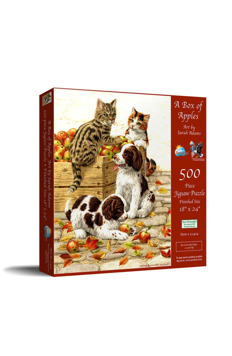 Sunsout Box of Apples 500 piece Jigsaw Puzzle for Adults, Main, color, Multicolor