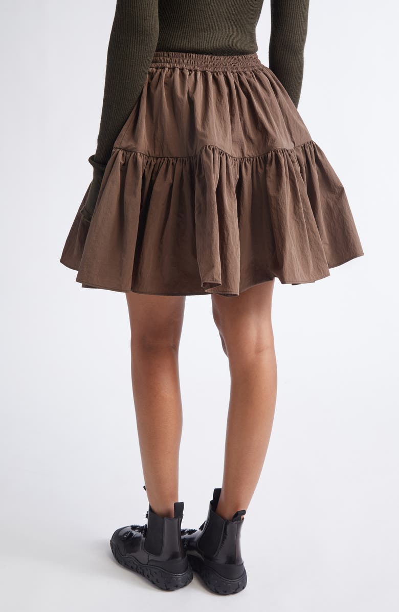 Cecilie Bahnsen Blair Recycled Taffeta Cargo Skirt, Alternate, color, Brown