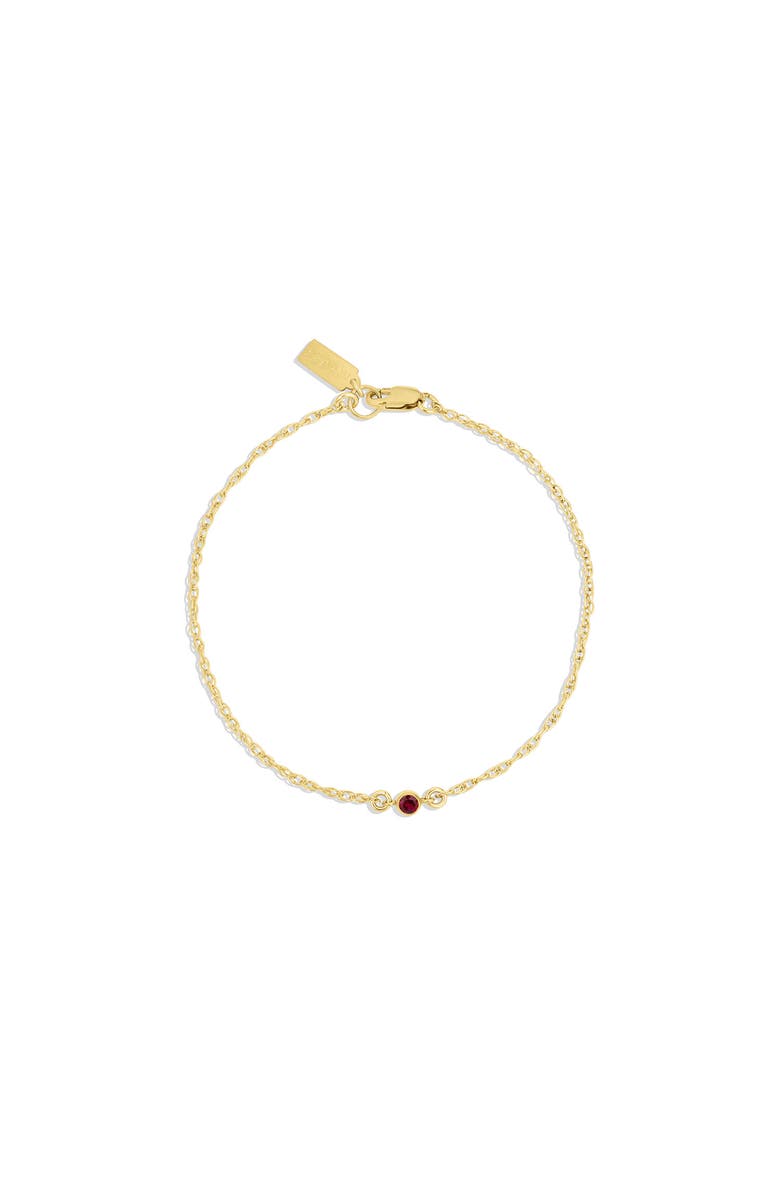Set & Stones Birthstone Bracelet, Main, color, Gold / January