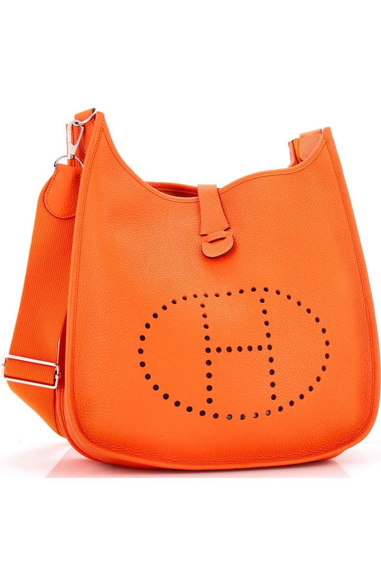 Pre-Owned Hermes Evelyne Bag Gen III Clemence GM, Alternate, color, Feu