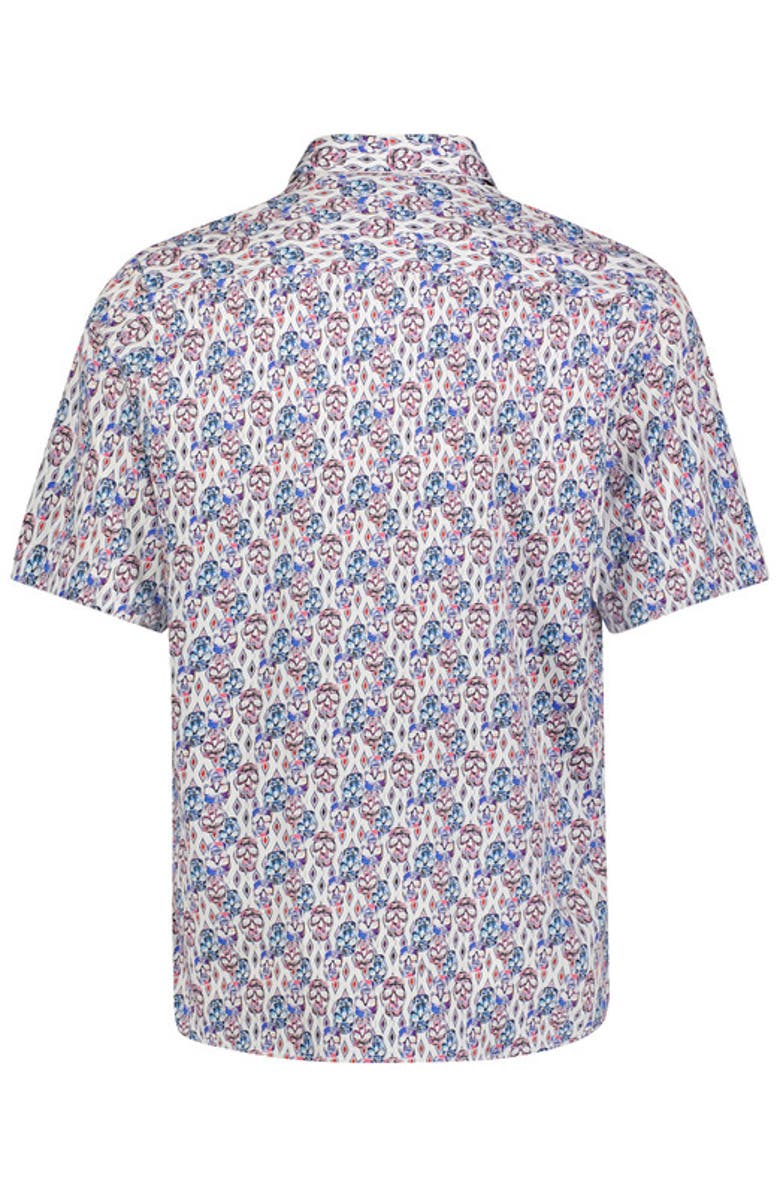 Luchiano Visconti Skull Print Short Sleeve Shirt, Alternate, color, 