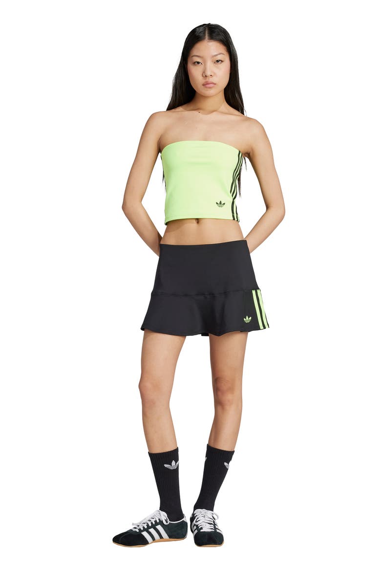 Adicolor Interlock 3-Stripe Miniskirt, Alternate, color, BLACK