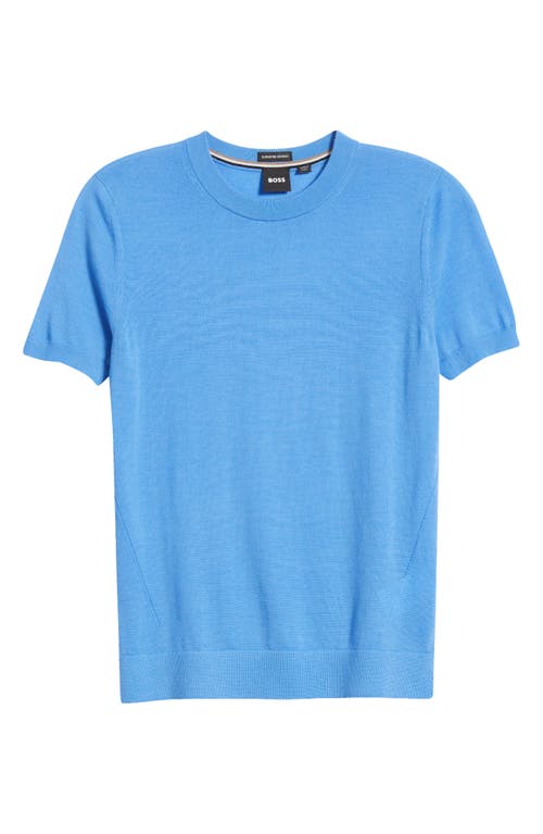Shop Hugo Boss Boss Falyssiasi Wool T-shirt Sweater In Cornflower