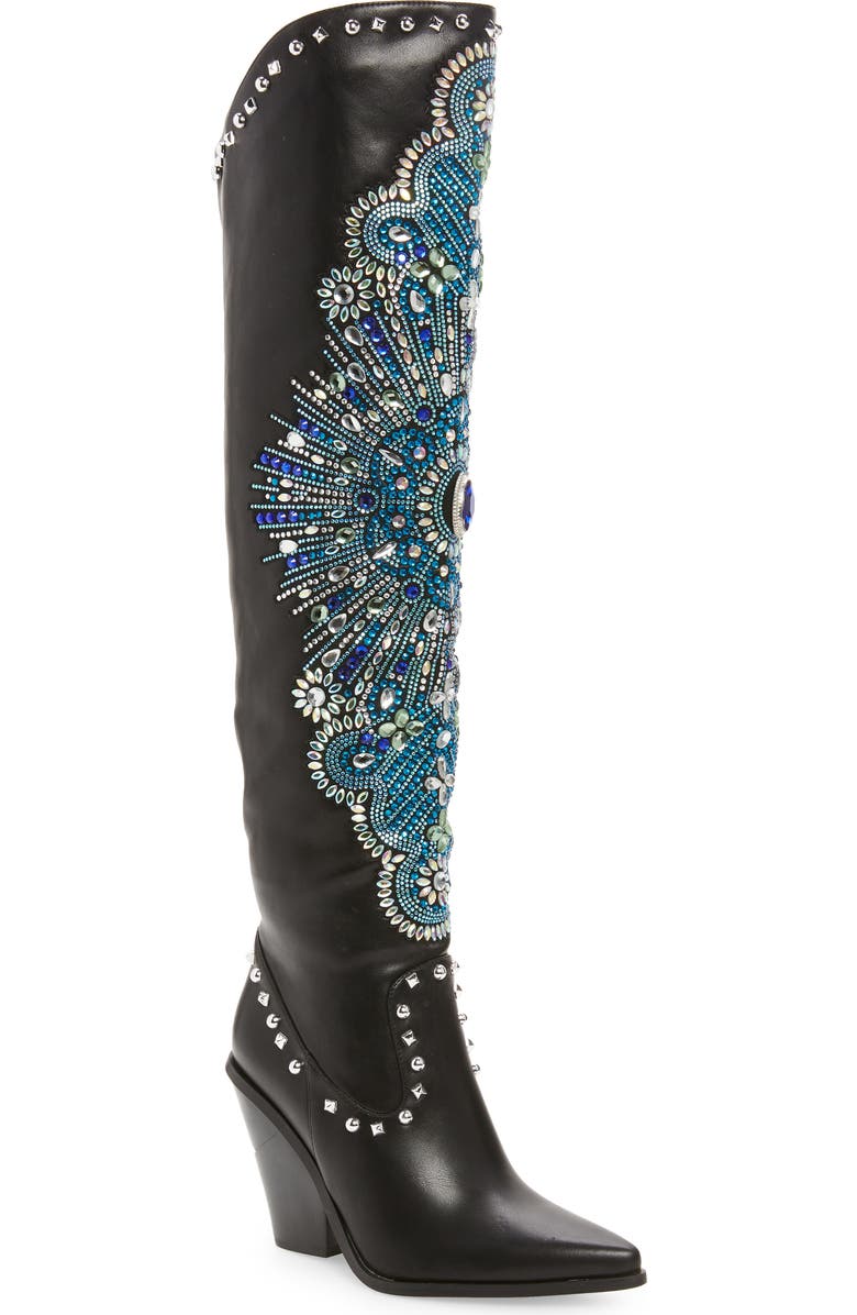 AZALEA WANG Axelbeat Pointed Toe Boot, Main, color, Black