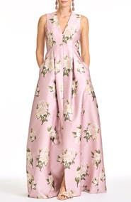 Sachin & Babi Brooklynne Floral Sleeveless Gown