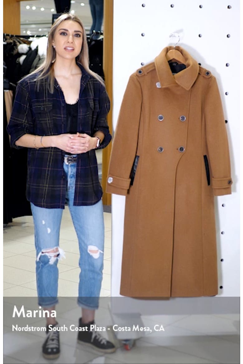 Elodie-R Double Breasted Wool Blend Coat video