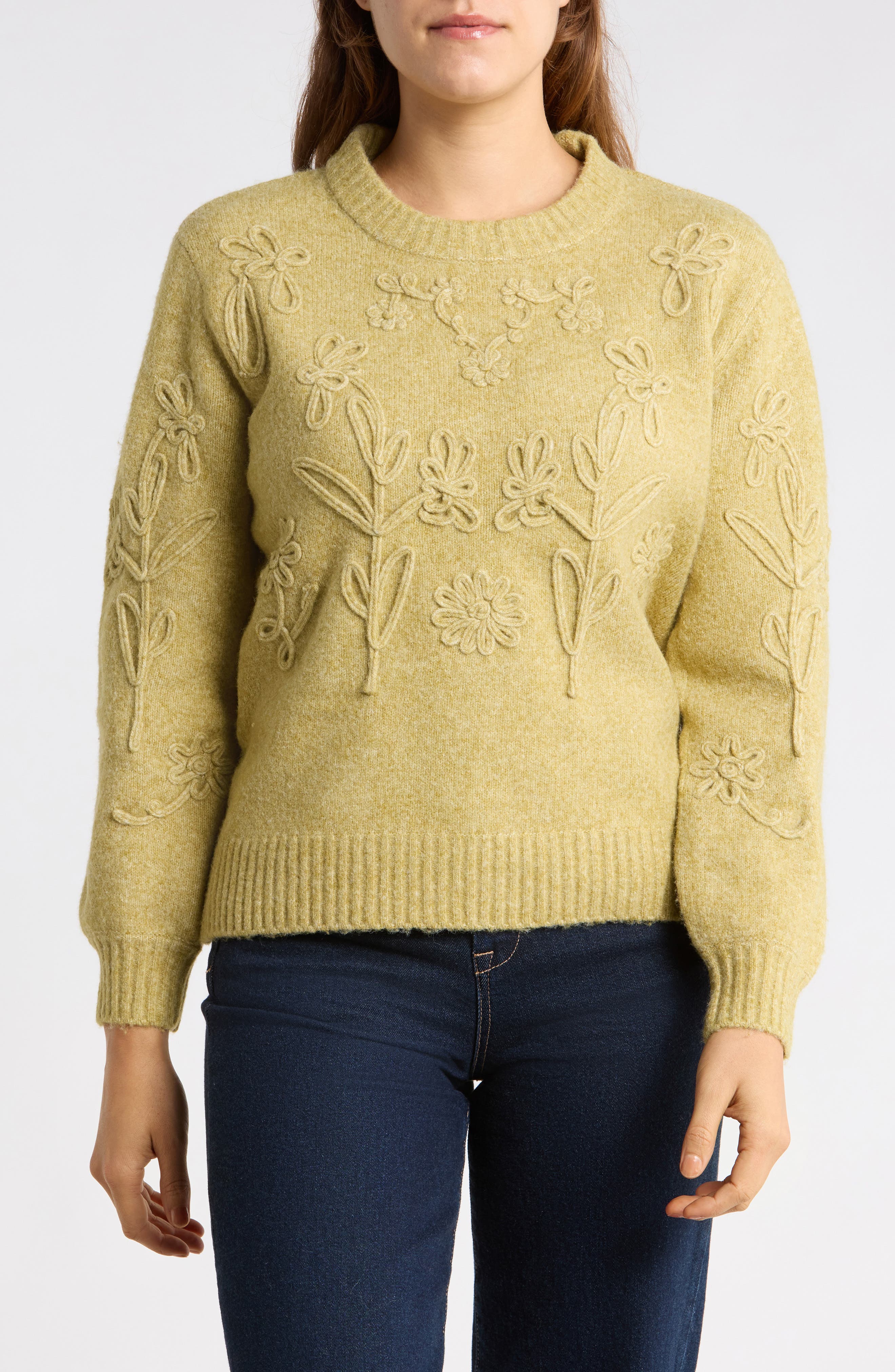 Floral Crewneck Sweater