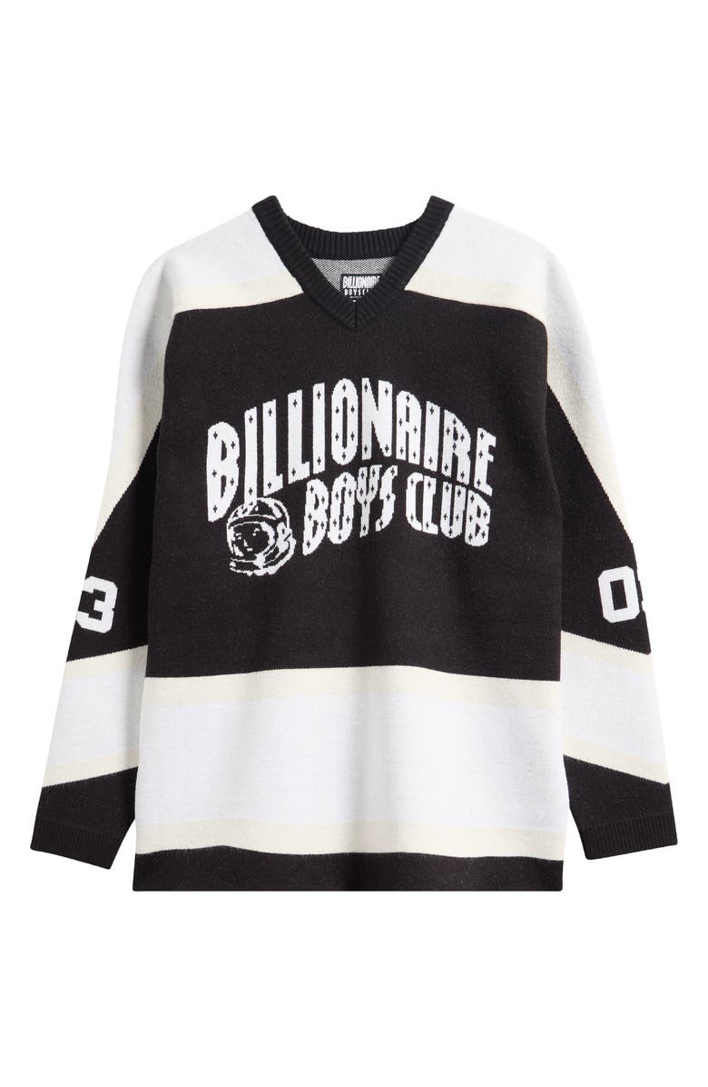 Billionaire Boys Club BB Puck V-Neck Jersey Sweater, Alternate, color, Black