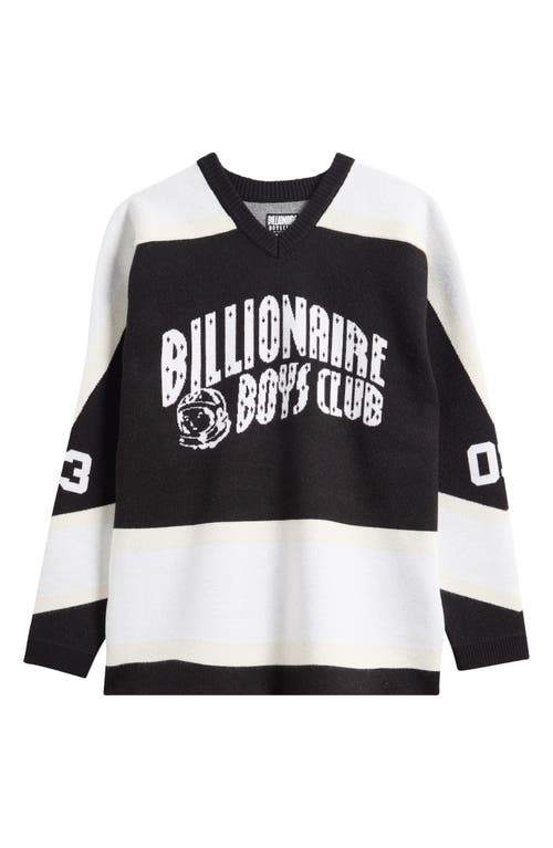 Billionaire Boys Club Bb Puck V-neck Jersey Sweater In Black