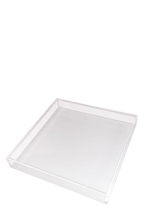 White Square Tray