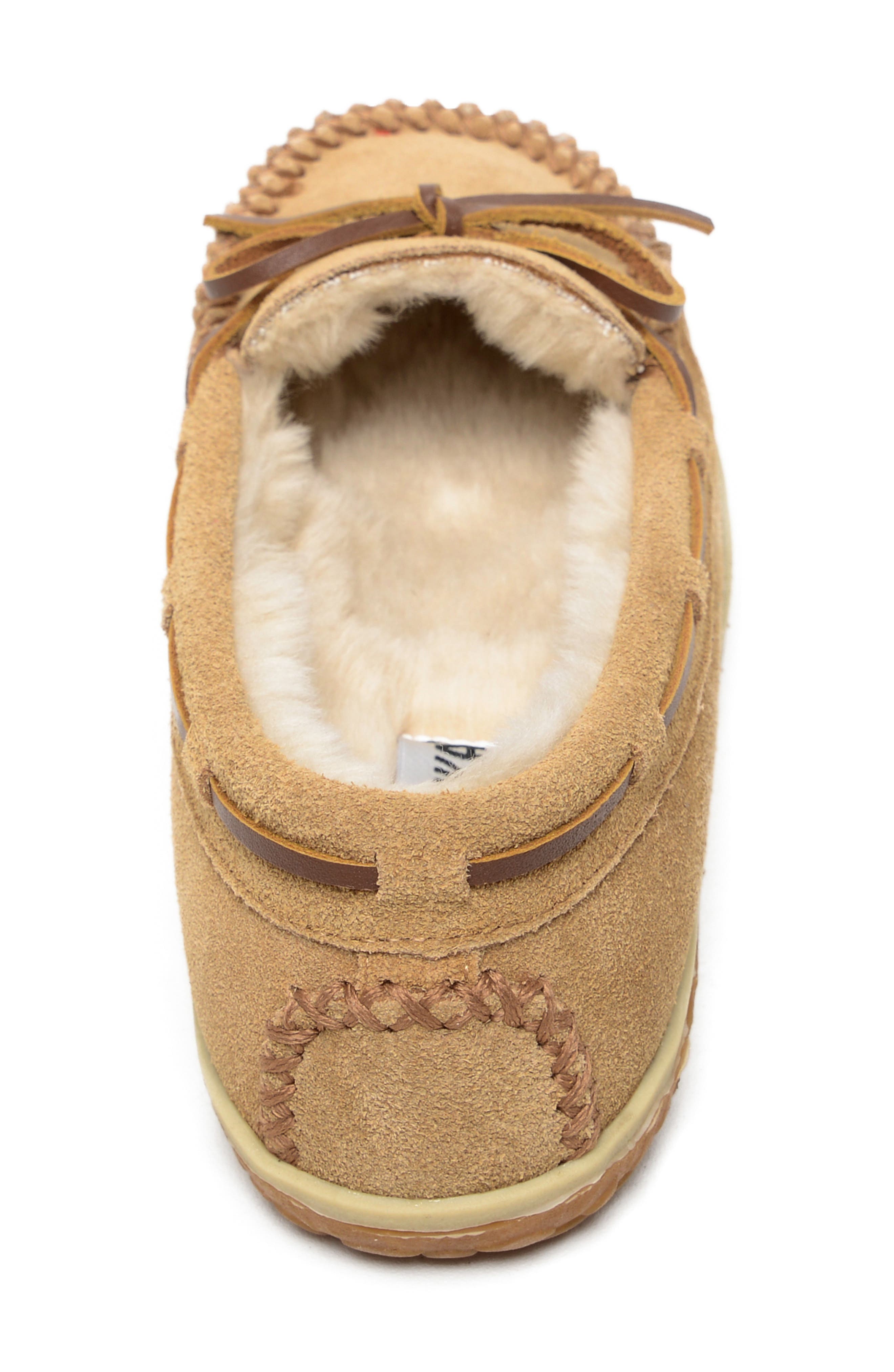 Minnetonka Tilia Faux Fur Lined Slipper, Alternate, color, Cinnamon